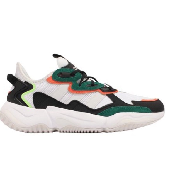 Adidas mens basketball athletic shoes Nirtocgarge green white orange new shoes - Picture 5 of 10